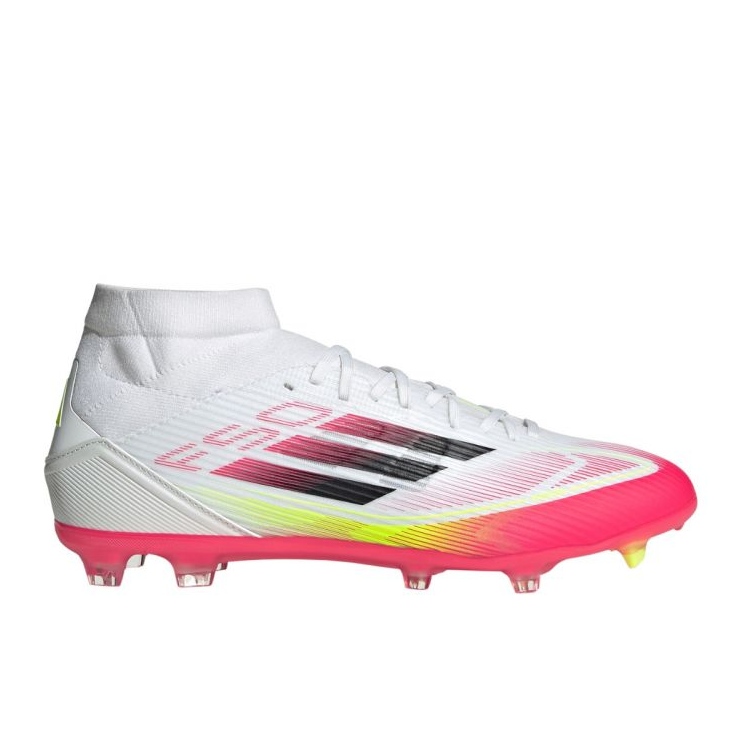Adidas F50 League FG/MG MID JI0434 white and red football shoes