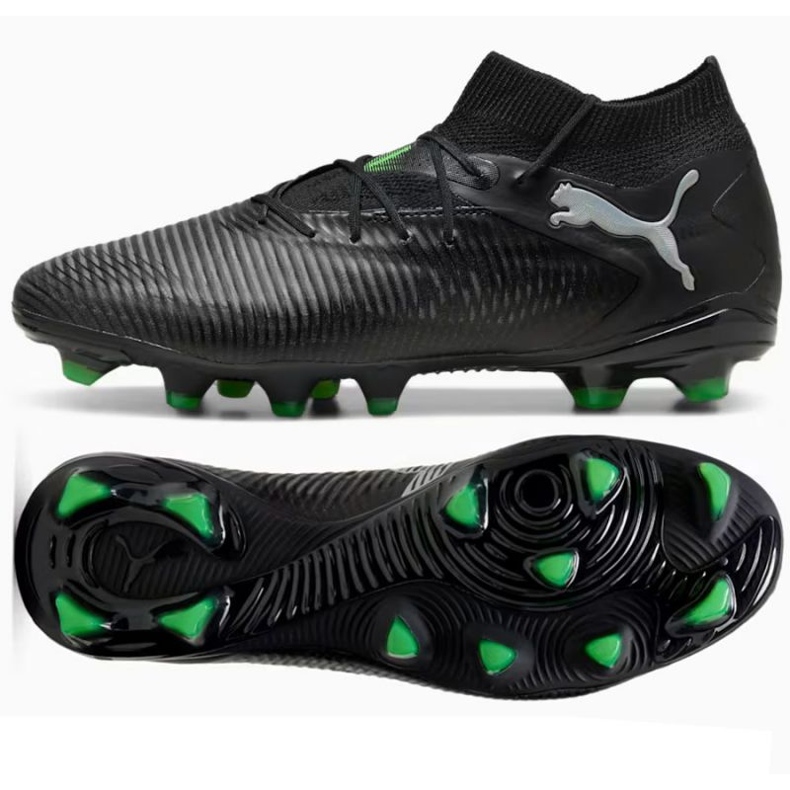 Puma Future 8 PRO FG/AG 108139-02 Black shoes with a sock