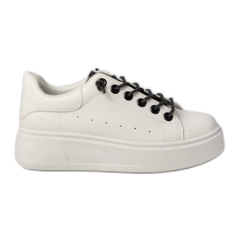 Women's white and white sports sneakers