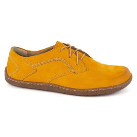 Olivier Women's barefoot minimalist leather shoes 1082 Nubuk mustard yellow Olivier Women's barefoot minimalist leather shoes 1082 Nubuk mustard yellow
