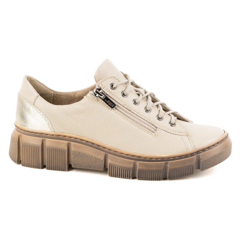 Women's leather lace -up shoes Olivier 1223 beige Women's leather lace -up shoes Olivier 1223 beige