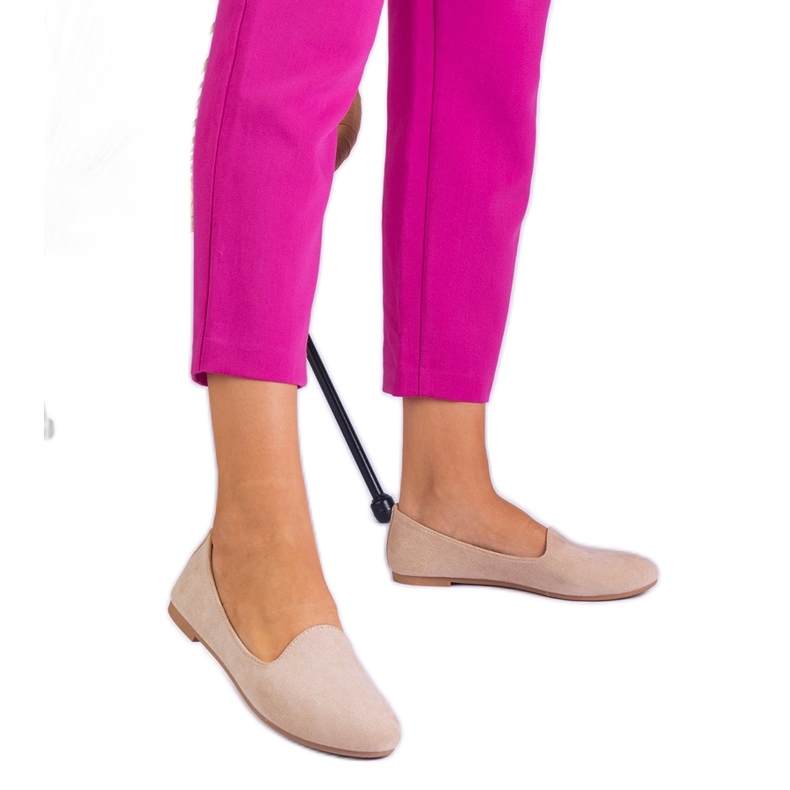 Beige classic ballerinas from Ekozamszu