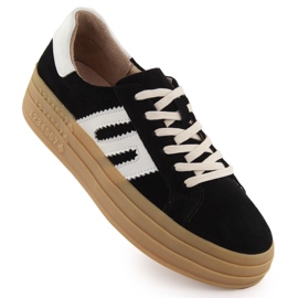Leather shoes on the Black Filippo 6744 platform