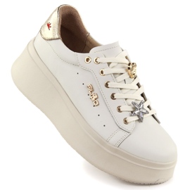 Women's leather shoes on the platform beige Filippo 6790 Women's leather shoes on the platform beige Filippo 6790