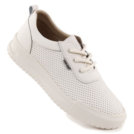 Beige leather leather sports shoes Sergio Leone SP-102 Beige leather leather sports shoes Sergio Leone SP-102