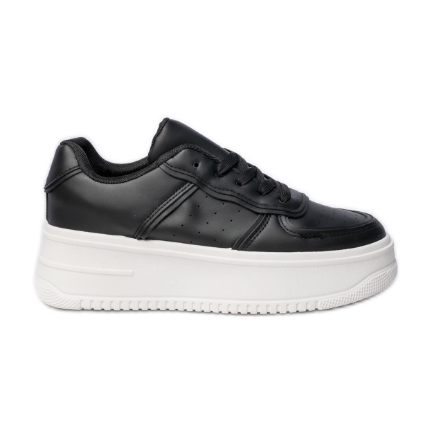 Women's black sports sneakers