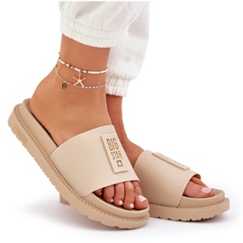 Women's slippers big star ll274a210 beige Women's slippers big star ll274a210 beige