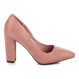 Seastar Suede pumps on the pillar pink