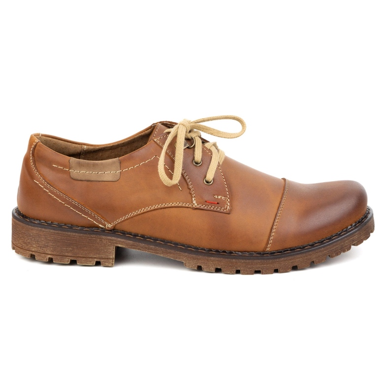 Men's leather shoes Olivier 312gt with a pierced brown toe