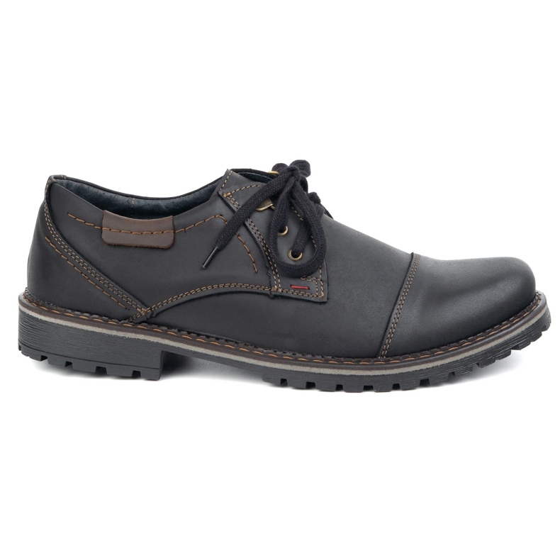 Men's leather shoes olivier 312gt with a pierced toe black Men's leather shoes olivier 312gt with a pierced toe black