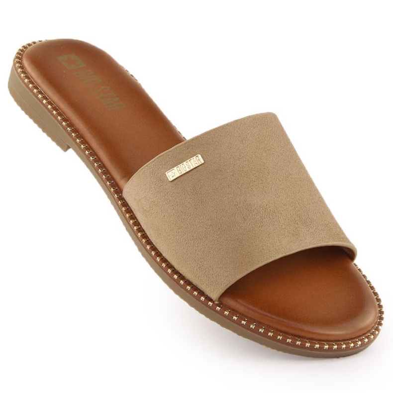 Women's slippers big star rr274619 beige