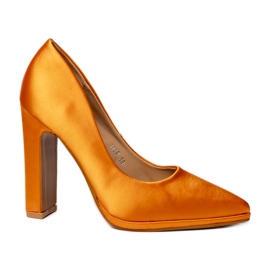 Lavana orange women's pumps