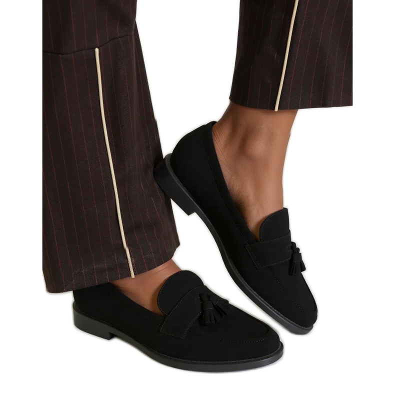 Women's black loafers