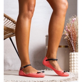 D/GMR Women's ballerinas pink with rubber with a bow and Heather clasp D/GMR Women's ballerinas pink with rubber with a bow and Heather clasp