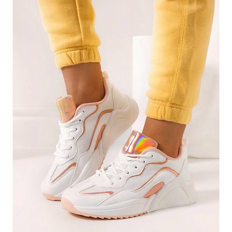 D/GMR Ingram white holographic sneakers