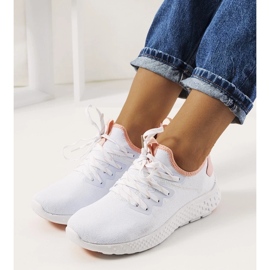 D/GMR White and pink Lenna sports shoes D/GMR White and pink Lenna sports shoes