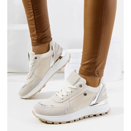 D/GMR Beige shiny women's Onio sneakers