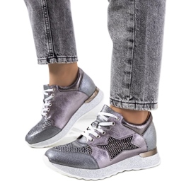 D/GMR Gray metallic sneakers from Torres grey