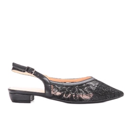 D/GMR Black lace ballerinas from Marlioz