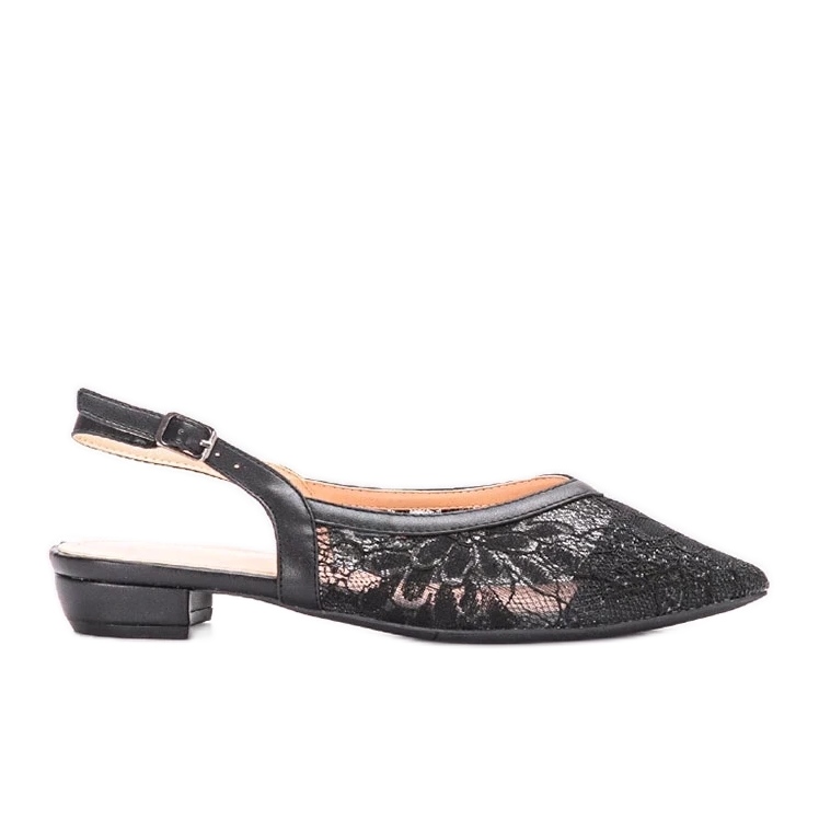 D/GMR Black lace ballerinas from Marlioz