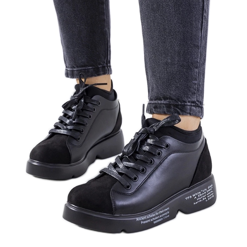 D/GMR Black high-heeled sneakers from Ambly