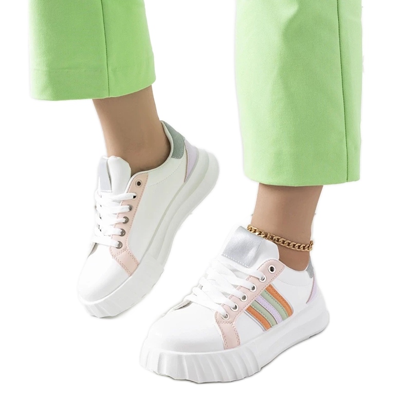 D/GMR White sneakers on the Prinsep platform