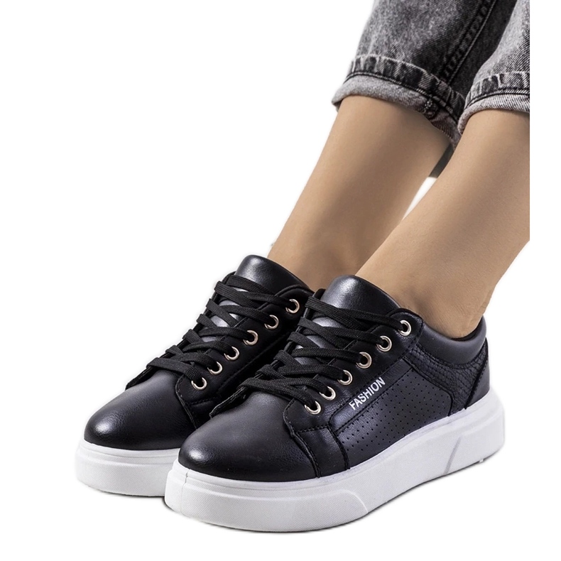 D/GMR Black sneakers on a thick Louisiana sole