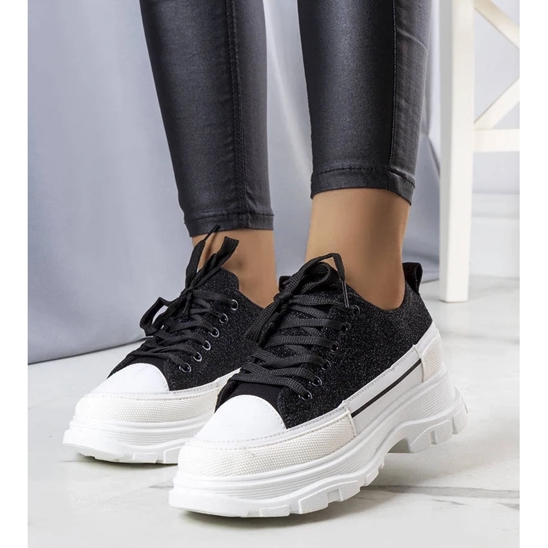 D/GMR Black high-soled sneakers from Callani