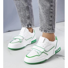 D/GMR Kadie women's green sneakers white