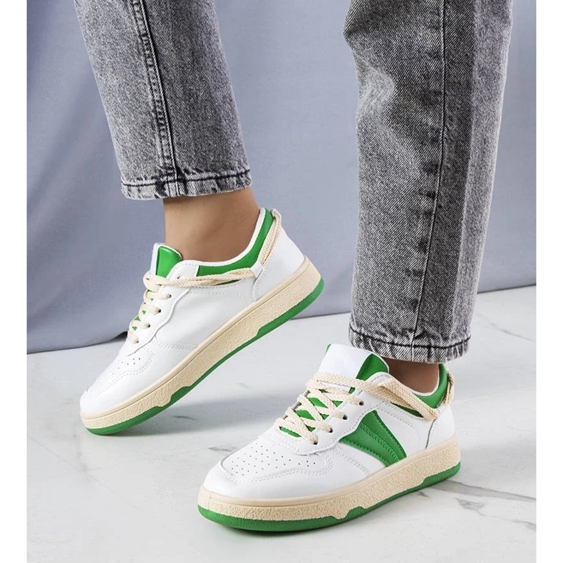 D/GMR Marcella green women's sneakers white
