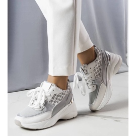 D/GMR Gray sneakers decorated with the Lora monogram grey D/GMR Gray sneakers decorated with the Lora monogram grey