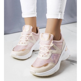 D/GMR Pink sneakers with metallic inserts from Ruais