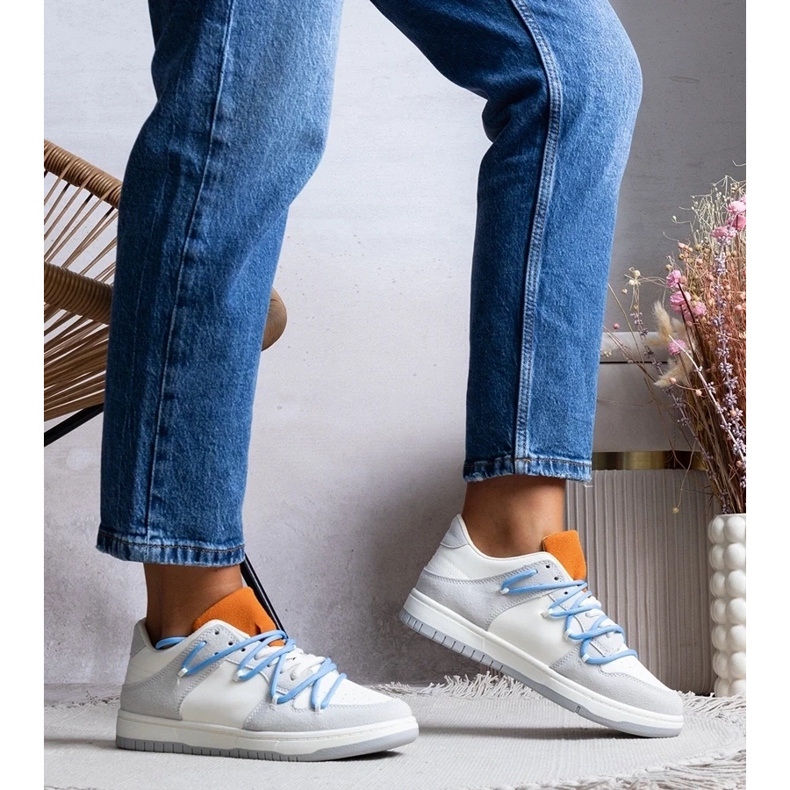 D/GMR Gray sneakers women's sneakers blue strings arcobaleno grey