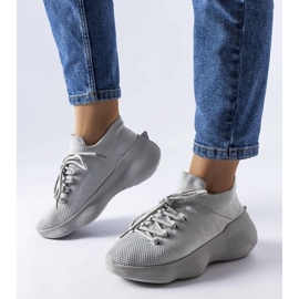 D/GMR Gray textile trainers from Lavallée grey D/GMR Gray textile trainers from Lavallée grey