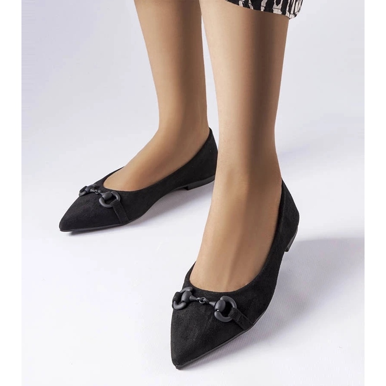D/GMR Black pointy toe flats from Aimé