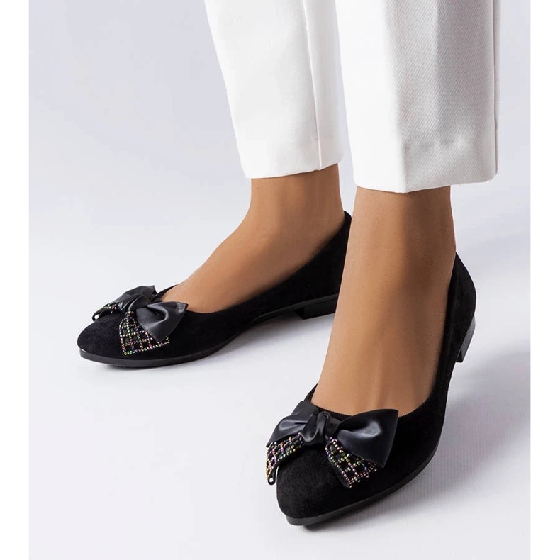 D/GMR Black pointy toe ballet flats from Duval