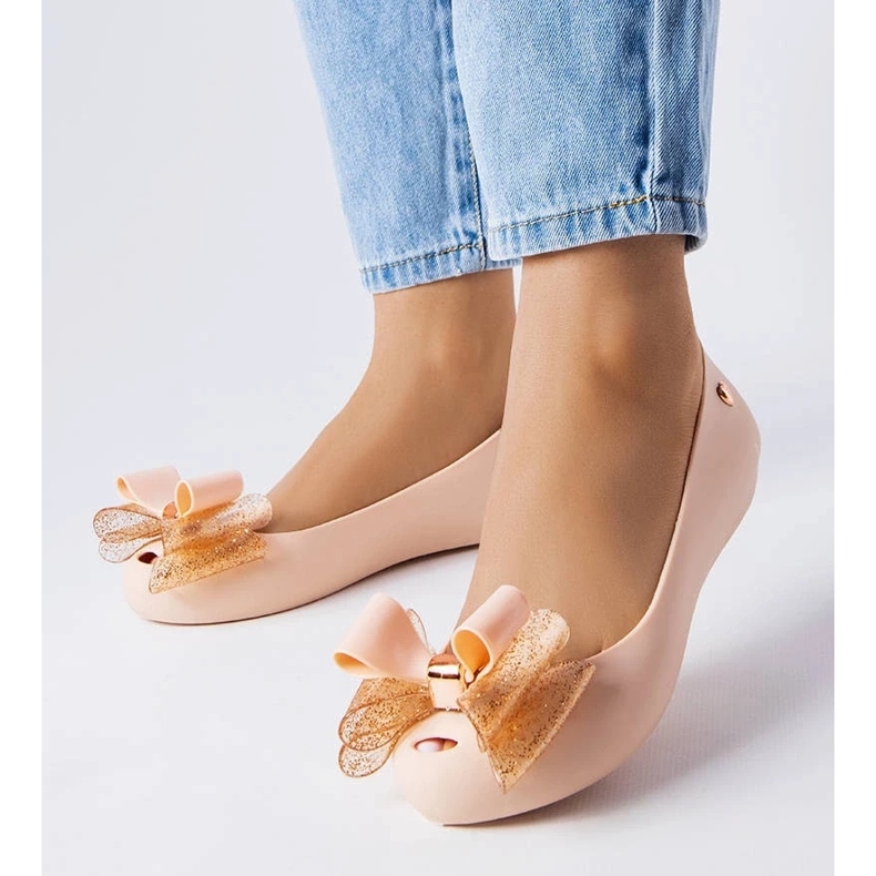 D/GMR Beige ballerinas from Jerome with a bow