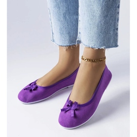 D/GMR Purple fabric ballerinas from Gendron