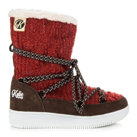 Kylie Winter boots red