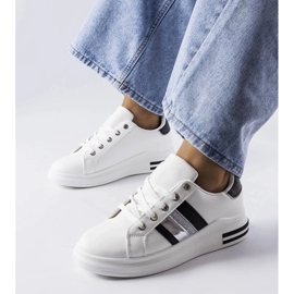 D/GMR Black and white platform sneakers from Sacaton