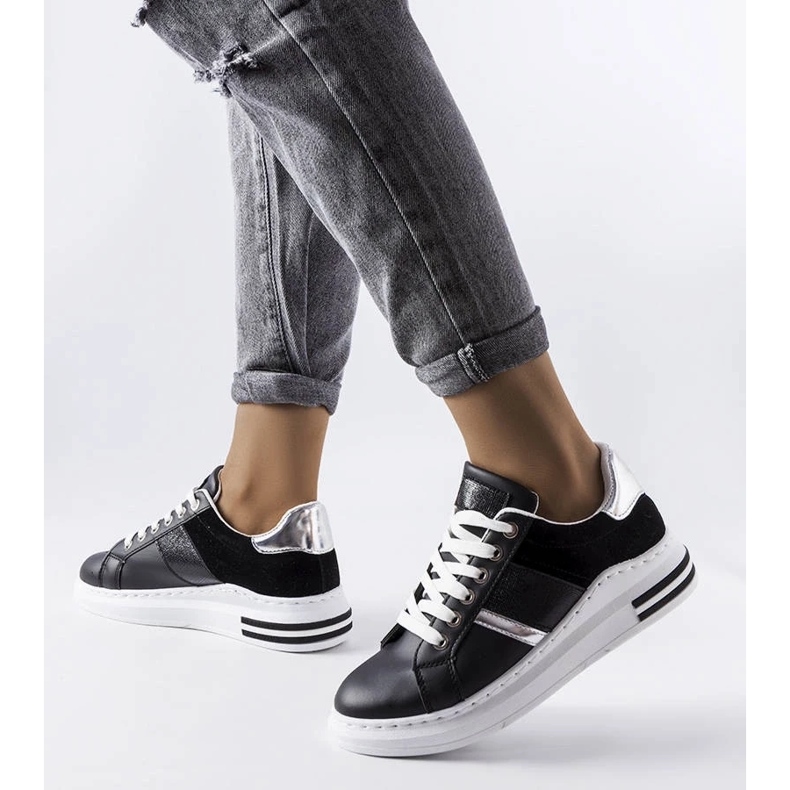 D/GMR Black sneakers with inserts from Deans