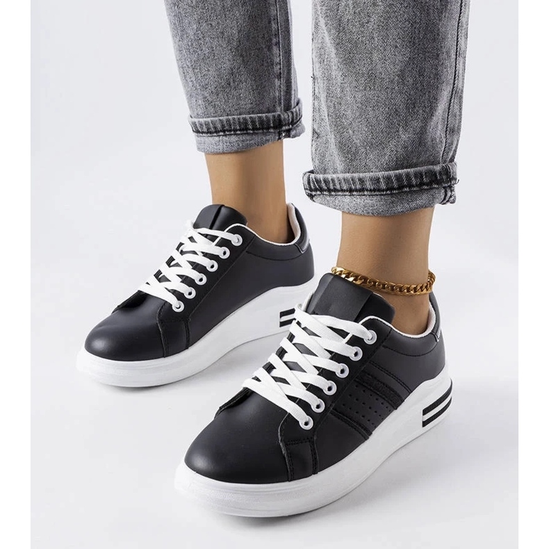 D/GMR Black platform sneakers from Lanoie