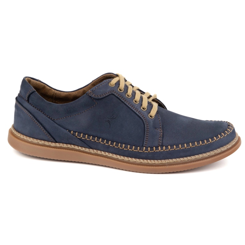 Olivier Men's leather shoes casual model 313gt navy blue Olivier Men's leather shoes casual model 313gt navy blue