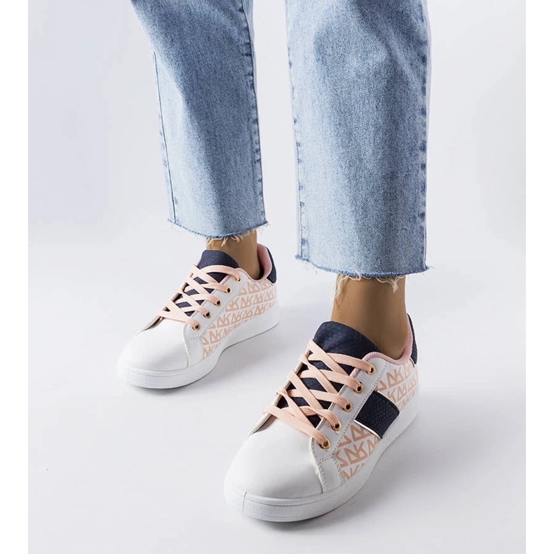 D/GMR White sneakers with colorful inserts from Kessla