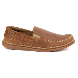Olivier Men's moccasins slip -on 314gt camel brown