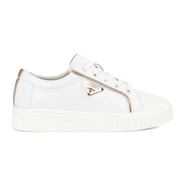Goodin Leather white sneakers on a thick sole