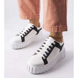 D/GMR White sneakers on the Gosselin platform