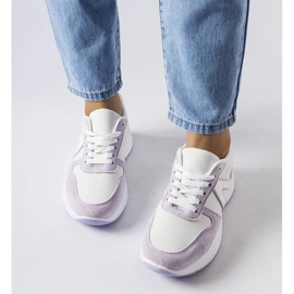 D/GMR White and purple sports sneakers from Tornano