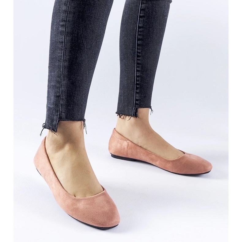 D/GMR Dark pink Jules eco-suede ballet flats D/GMR Dark pink Jules eco-suede ballet flats