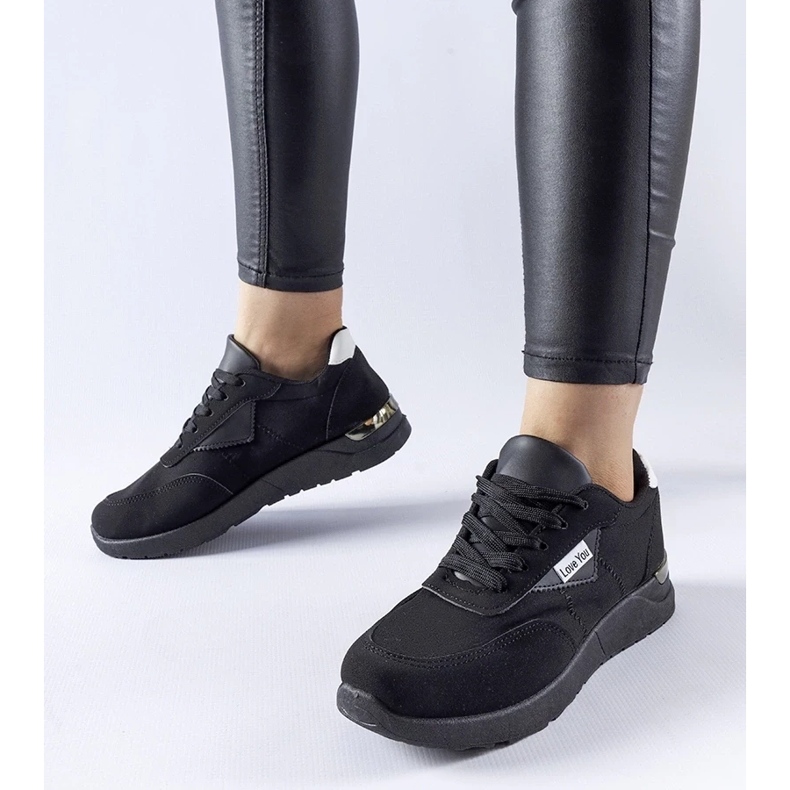 D/GMR Geraldino black fabric sneakers